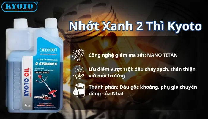 Nhớt xanh 2 thì kyoto